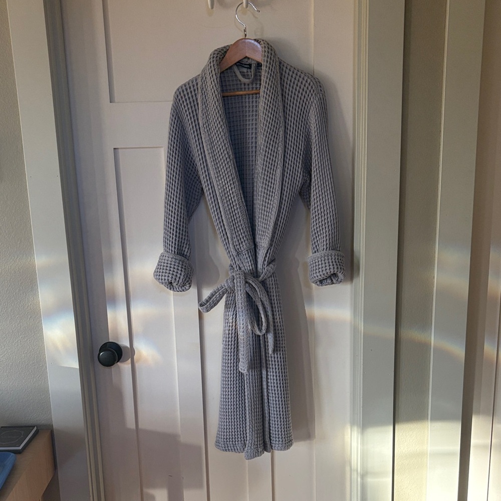Brooklinen Light Gray Waffle Robe